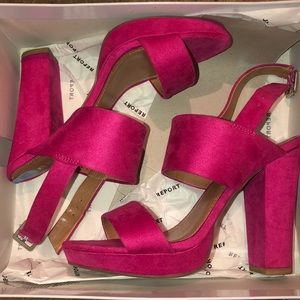 FUCHSIA PLATFORM HEELS